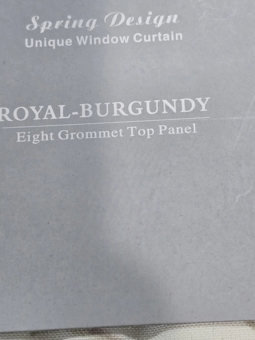 Royal Burgundy Floral Grommet Curtain Panel - Cream & Burgundy Very Elegant
